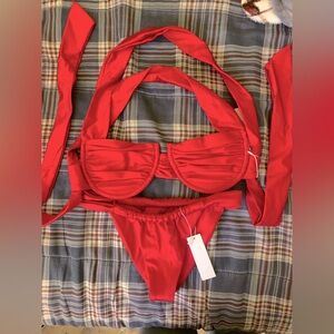 INAMORATA two-piece red Luciana bikini set